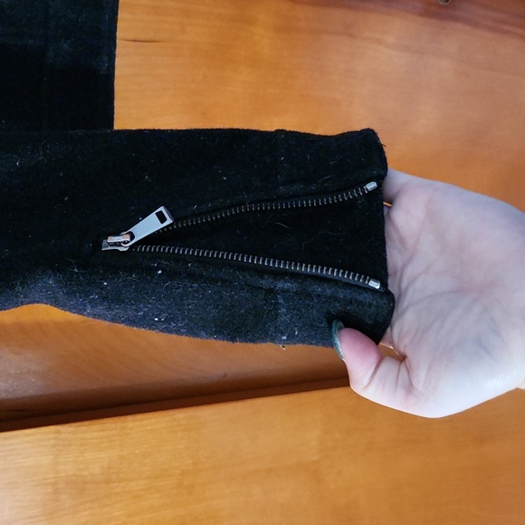 LOFT, Tall Medium, black wool moto jacket. - Picture 7 of 8